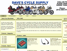 Tablet Screenshot of davescyclesupply.com